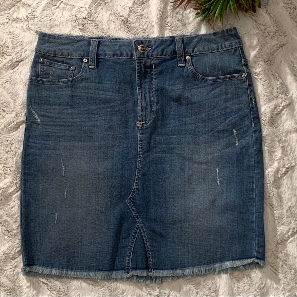 Seven 7 Blue Jean Skirt